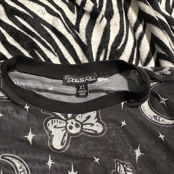 Dolls Kill Witchy Gothic Mesh Top - Picture 7 of 8